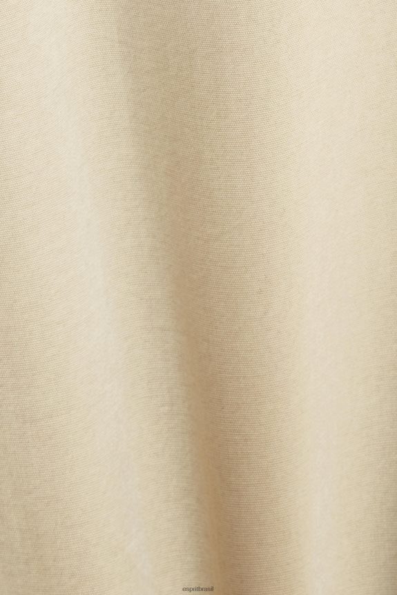 calça cargo vintage reta homens Esprit bege claro calças 82P6TP731