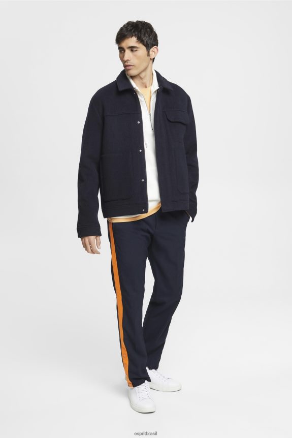 calças estilo agasalho sob medida homens Esprit marinha calças 82P6TP694