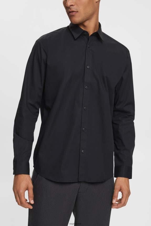 camisa homens Esprit preto camisas 82P6TP900