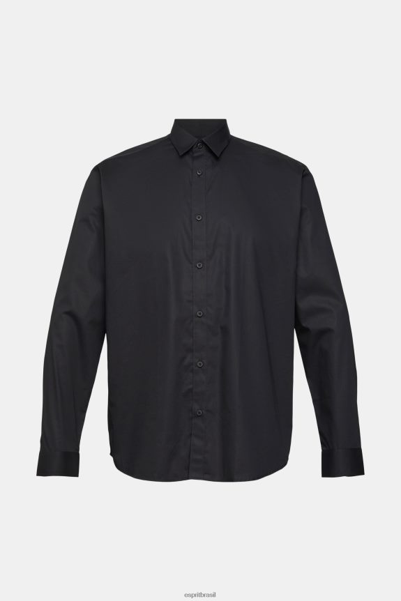 camisa homens Esprit preto camisas 82P6TP900