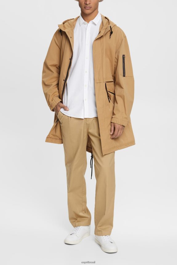 camisa justa homens Esprit branco camisas 82P6TP883