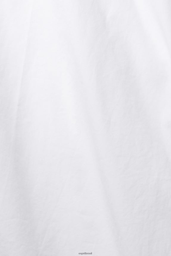 camisa justa homens Esprit branco camisas 82P6TP883