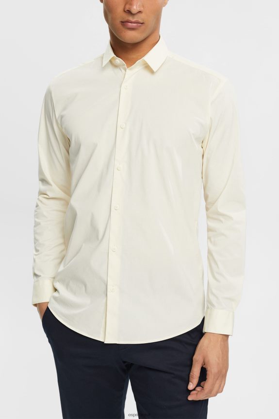 camisa justa homens Esprit off white camisas 82P6TP784