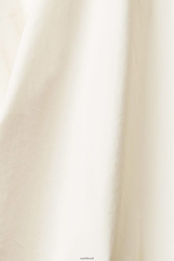 camisa justa homens Esprit off white camisas 82P6TP784