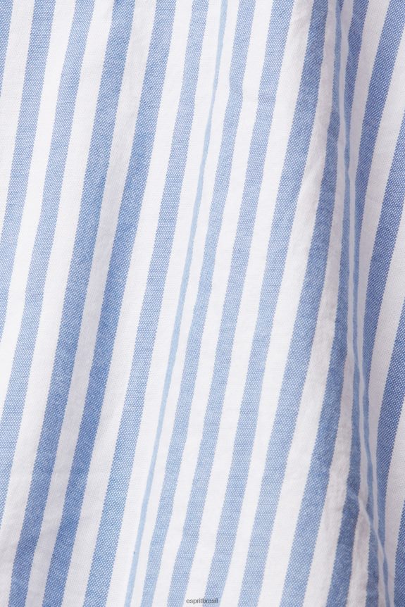 camisa listrada homens Esprit azul camisas 82P6TP873