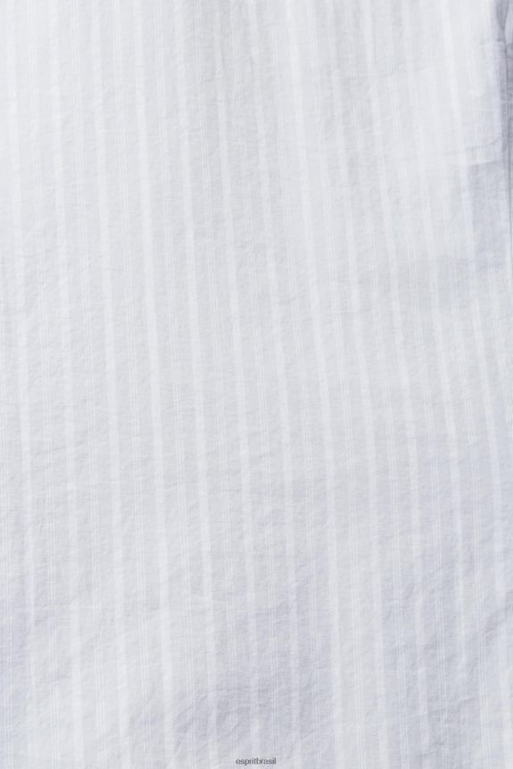 camisa listrada homens Esprit azul claro camisas 82P6TP686