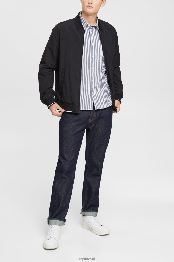 camisa listrada homens Esprit marinha camisas 82P6TP872