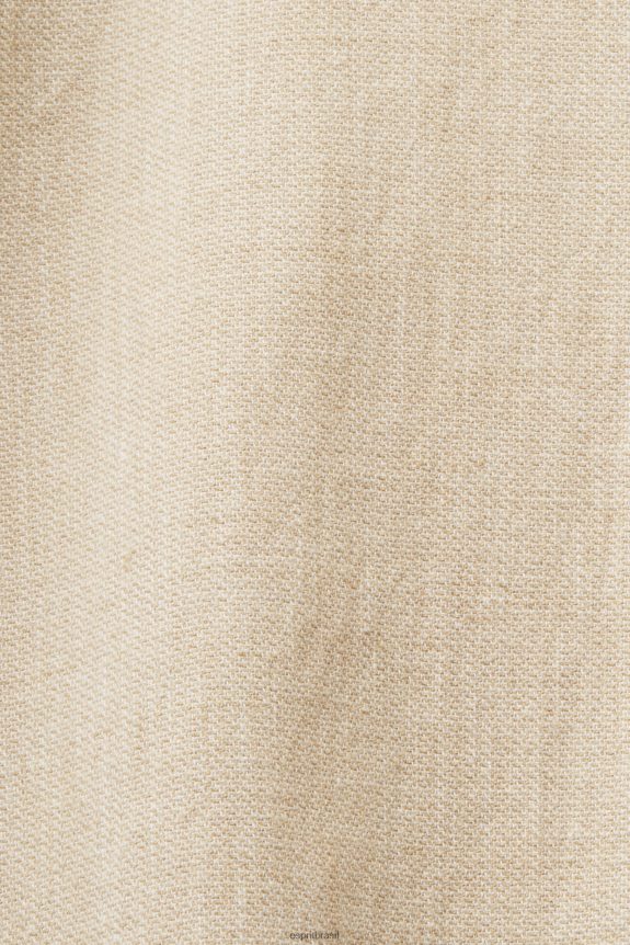 camisas tecidas homens Esprit areia camisas 82P6TP622