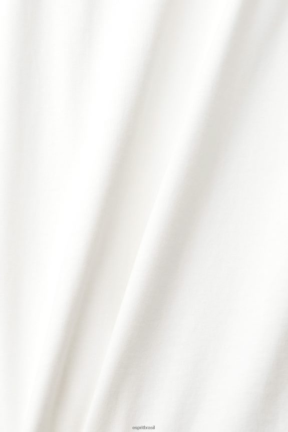 camiseta de jérsei homens Esprit off white Camisetas 82P6TP954