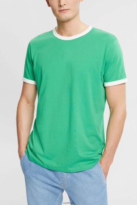 camiseta de jérsei homens Esprit verde Camisetas 82P6TP955