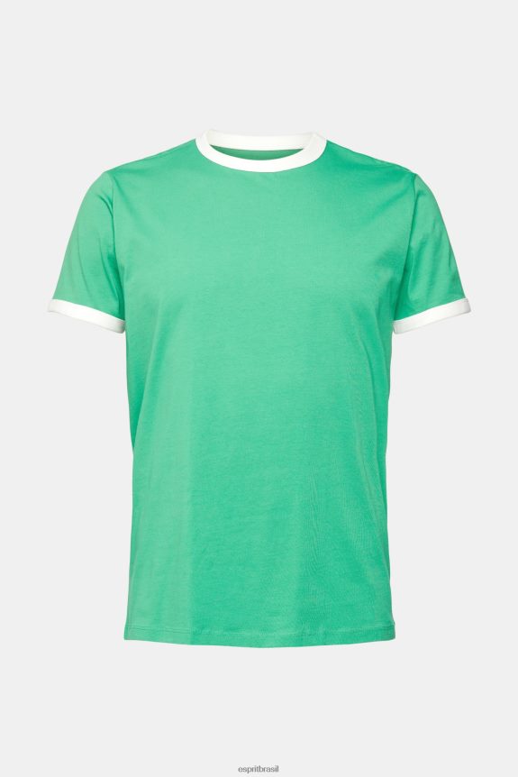 camiseta de jérsei homens Esprit verde Camisetas 82P6TP955