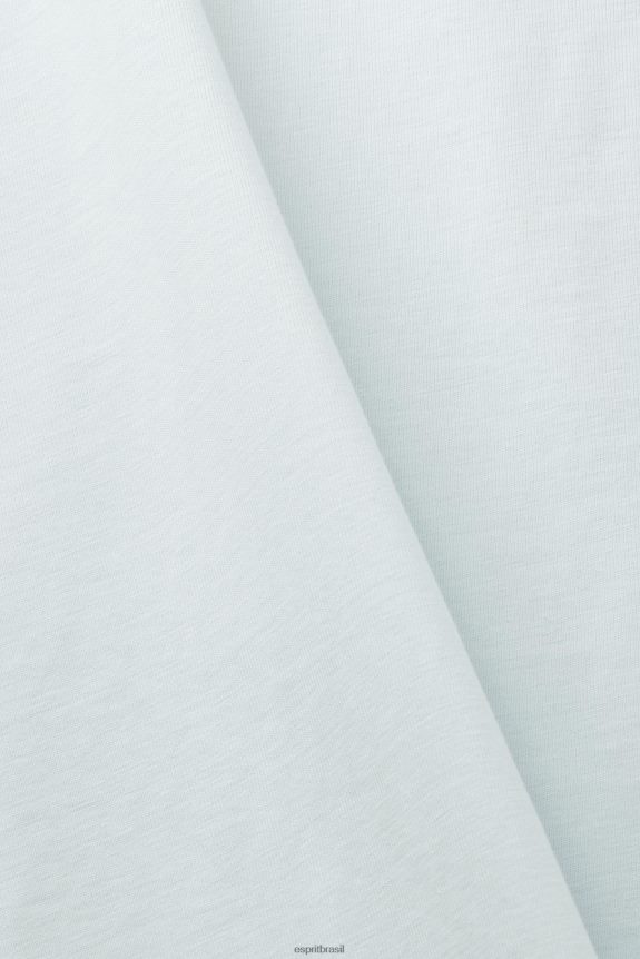 camiseta de jérsei homens Esprit verde água claro Camisetas 82P6TP747