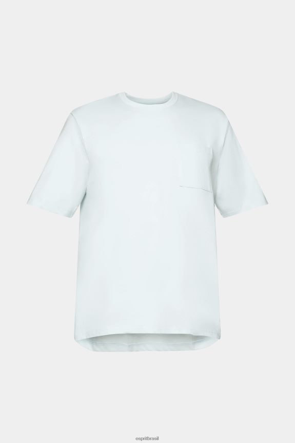 camiseta de jérsei homens Esprit verde água claro Camisetas 82P6TP747