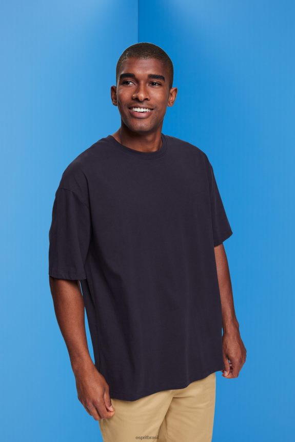 camiseta de jersey grande homens Esprit marinha Camisetas 82P6TP843
