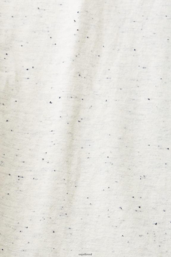 camiseta de jersey manchada homens Esprit branco Camisetas 82P6TP779