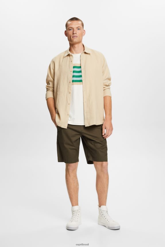 camiseta jersey com estampa, 100% algodão homens Esprit gelo Camisetas 82P6TP583