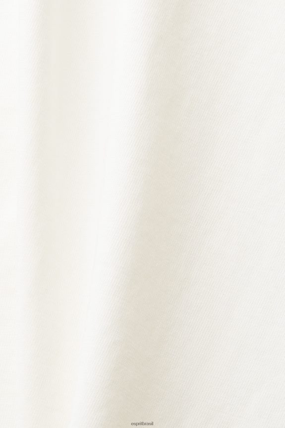 camiseta jersey com estampa, 100% algodão homens Esprit gelo Camisetas 82P6TP583