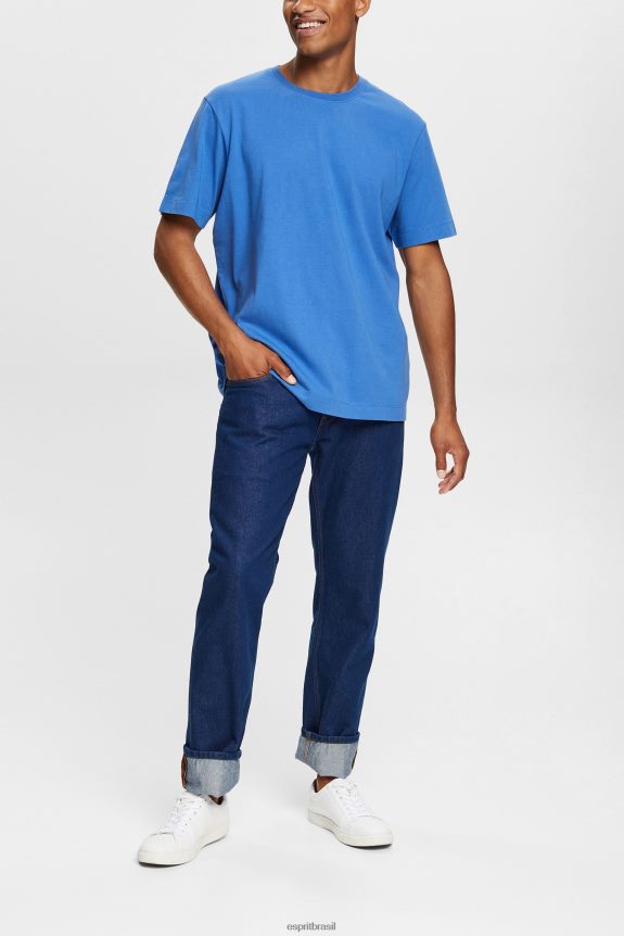 camiseta lisa homens Esprit azul Camisetas 82P6TP931