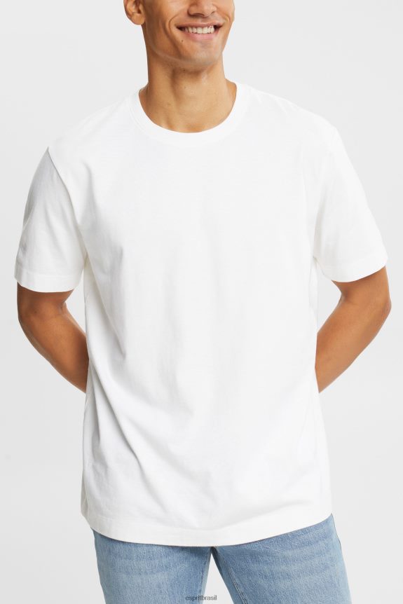 camiseta lisa homens Esprit branco Camisetas 82P6TP929