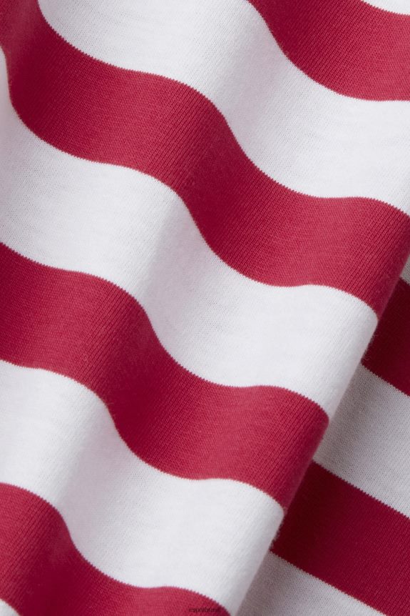 camiseta listrada de algodão sustentável homens Esprit rosa Camisetas 82P6TP744