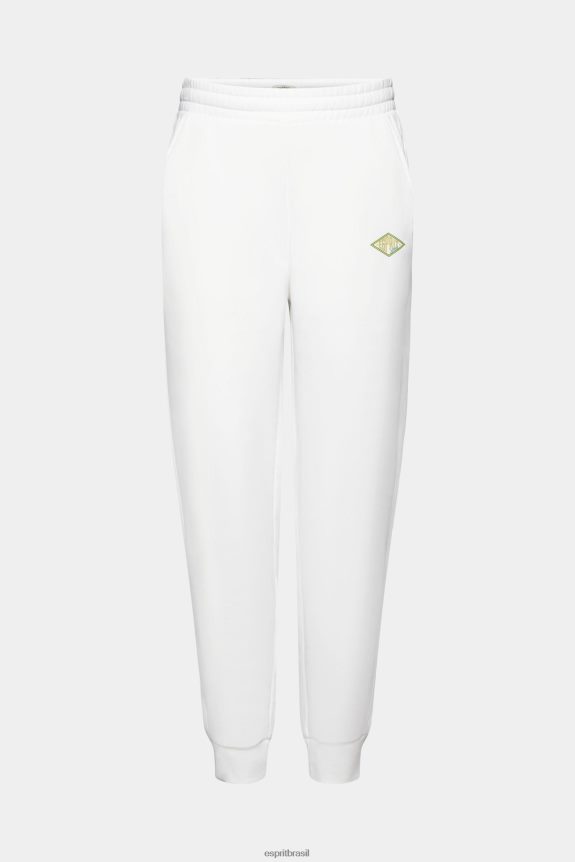 jogger com estampa de logo homens Esprit branco corredores 82P6TP664