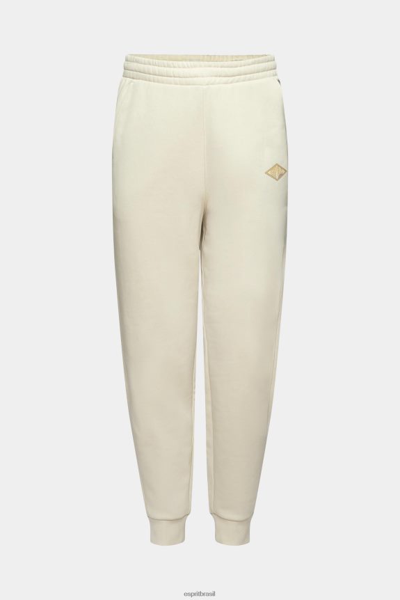 jogger com estampa de logo homens Esprit cinza claro corredores 82P6TP665