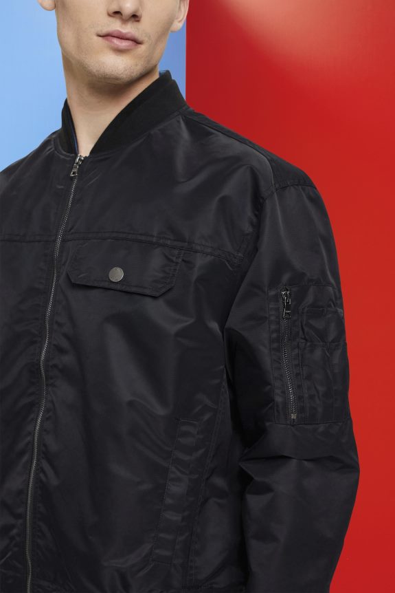 jaqueta bomber homens Esprit preto jaquetas 82P6TP676