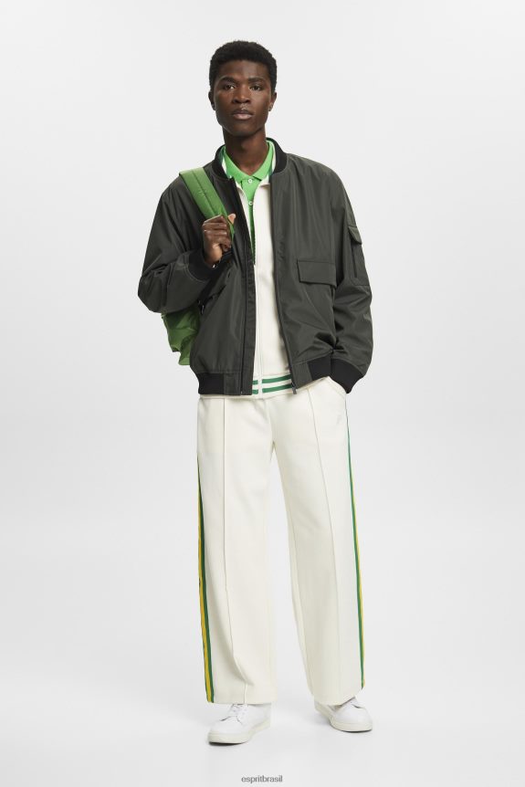 jaqueta estilo bomber homens Esprit cáqui escuro jaquetas 82P6TP767