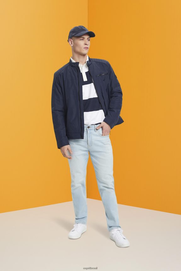 jaqueta ripstop repelente à água homens Esprit marinha jaquetas 82P6TP712