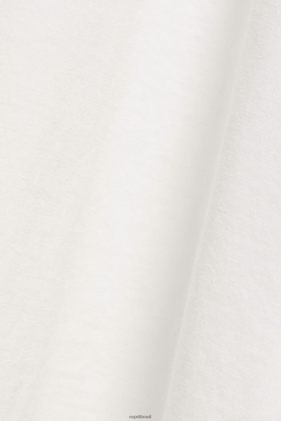 top de manga comprida com botões homens Esprit off white manga comprida 82P6TP771
