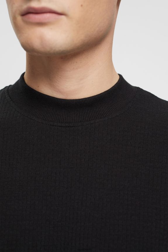 top manga longa canelado homens Esprit preto manga comprida 82P6TP818