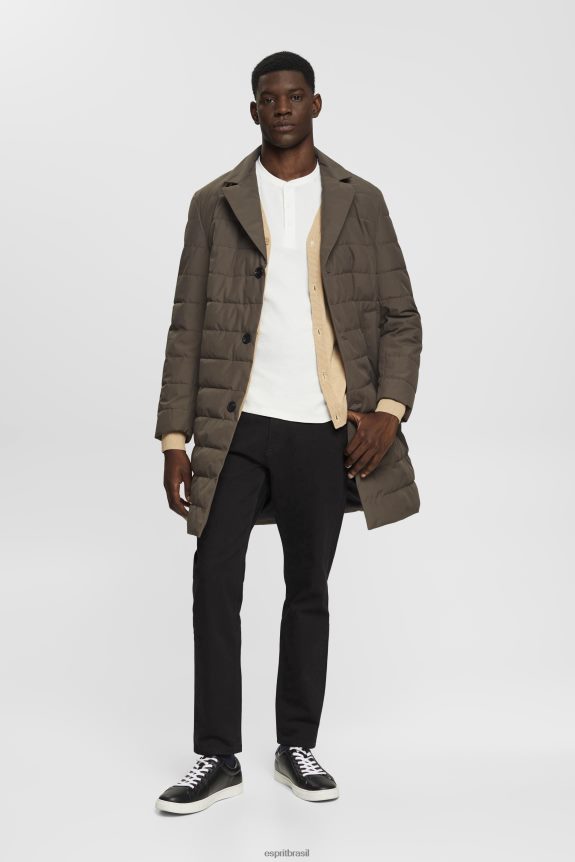 top waffle piquê manga longa homens Esprit off white manga comprida 82P6TP696