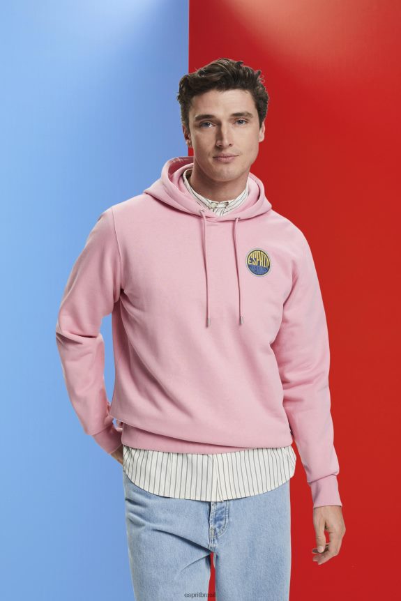 moletom com estampa de logo homens Esprit rosa moletons e moletons 82P6TP652