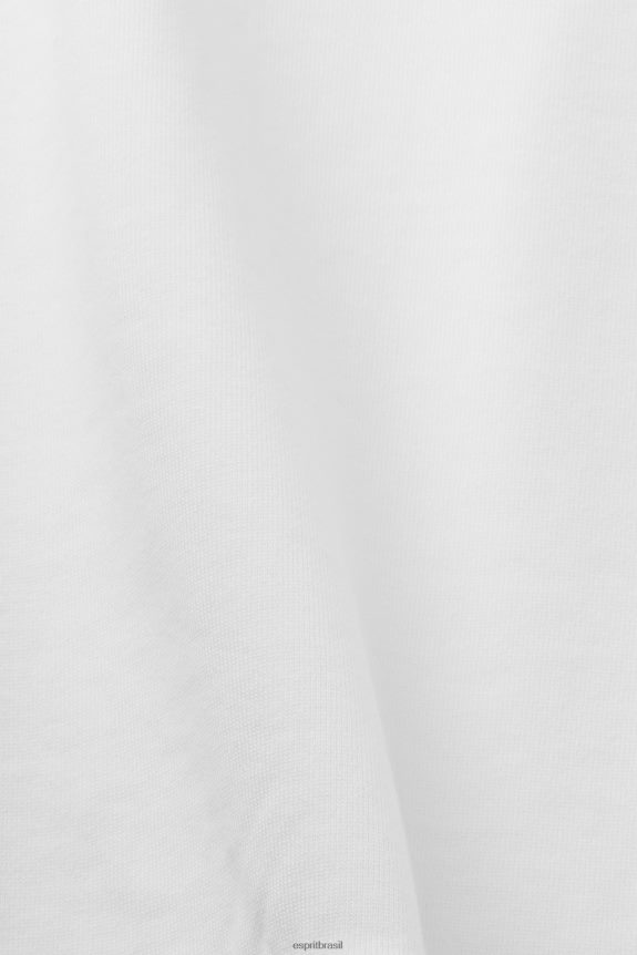 moletom com logo, 100% algodão orgânico homens Esprit off white moletons e moletons 82P6TP580
