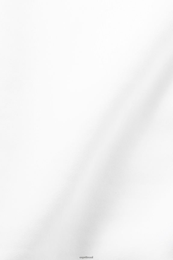 moletom com logo estampado nas costas homens Esprit branco moletons e moletons 82P6TP644