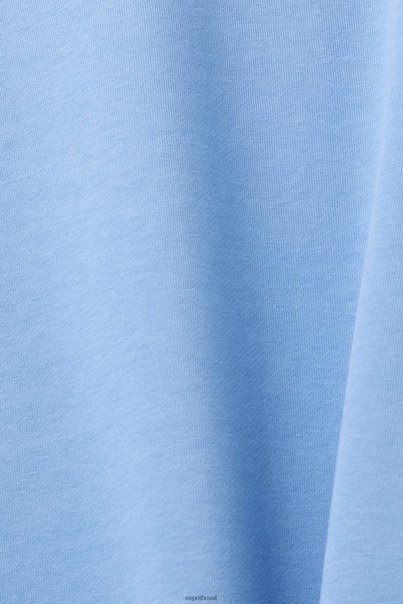 moletom com logo estampado nas costas homens Esprit lavanda azul claro moletons e moletons 82P6TP647
