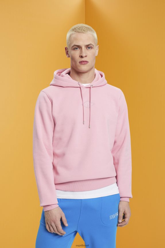 moletom com logo estampado no peito homens Esprit rosa moletons e