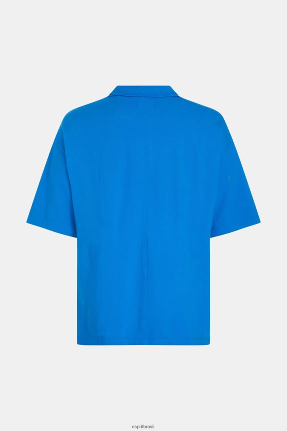 golfinho clube de tênis polo descontraído homens Esprit azul pólos 82P6TP878