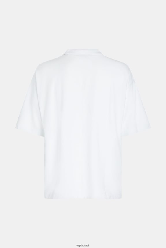 golfinho clube de tênis polo descontraído homens Esprit branco pólos 82P6TP877