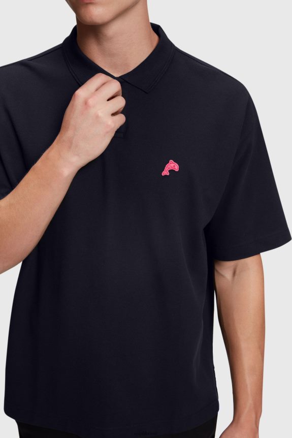 golfinho clube de tênis polo descontraído homens Esprit preto pólos 82P6TP876