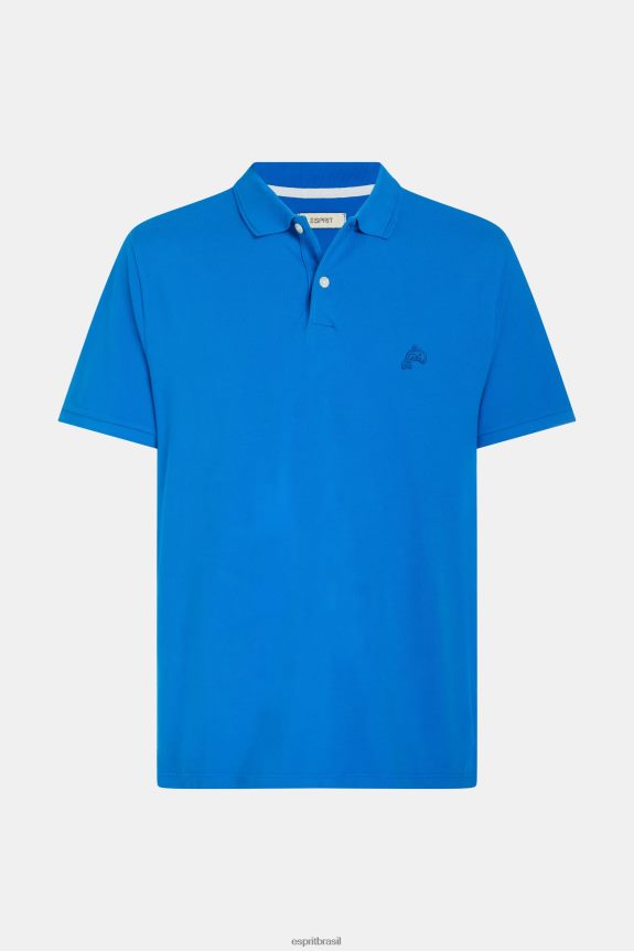 pólo clássico do clube de tênis golfinho homens Esprit azul pólos 82P6TP895