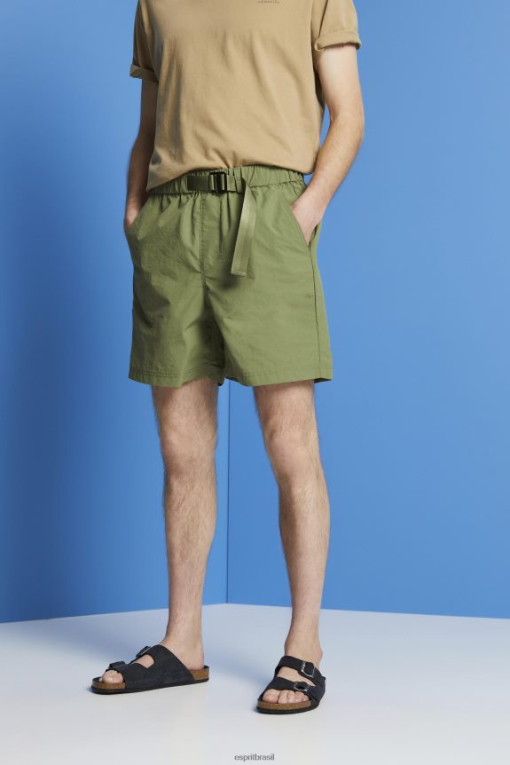 shorts com cinto integrado homens Esprit Oliva shorts 82P6TP672