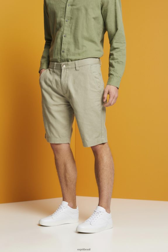 shorts estilo chino homens Esprit luz verde shorts 82P6TP673