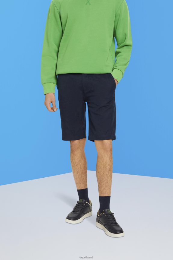 shorts estilo chino homens Esprit marinha shorts 82P6TP751
