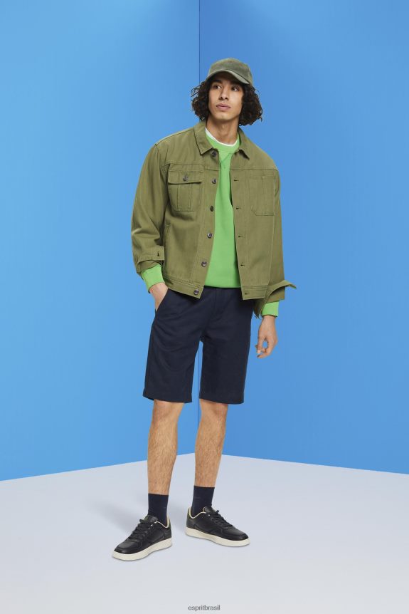 shorts estilo chino homens Esprit marinha shorts 82P6TP751