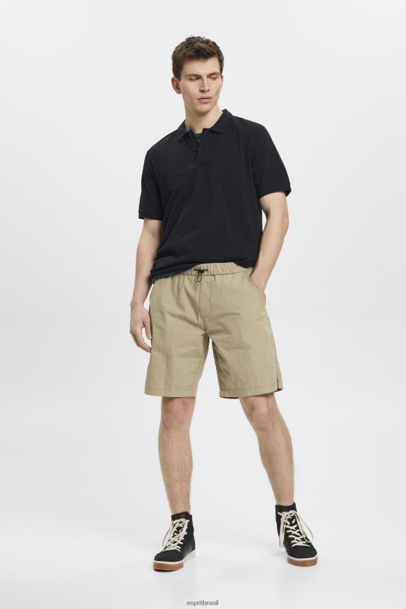 shorts lavados leves homens Esprit bege shorts 82P6TP758
