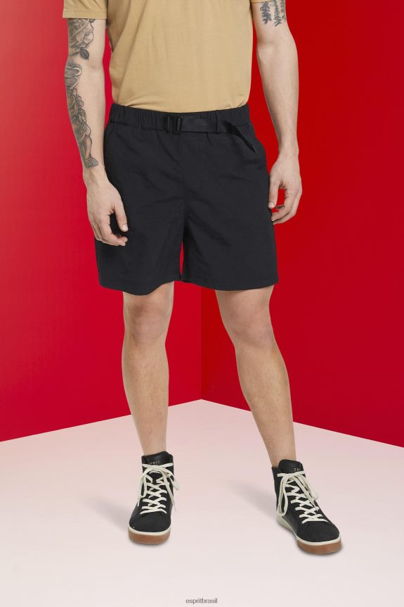 shorts lavados leves homens Esprit preto shorts 82P6TP757