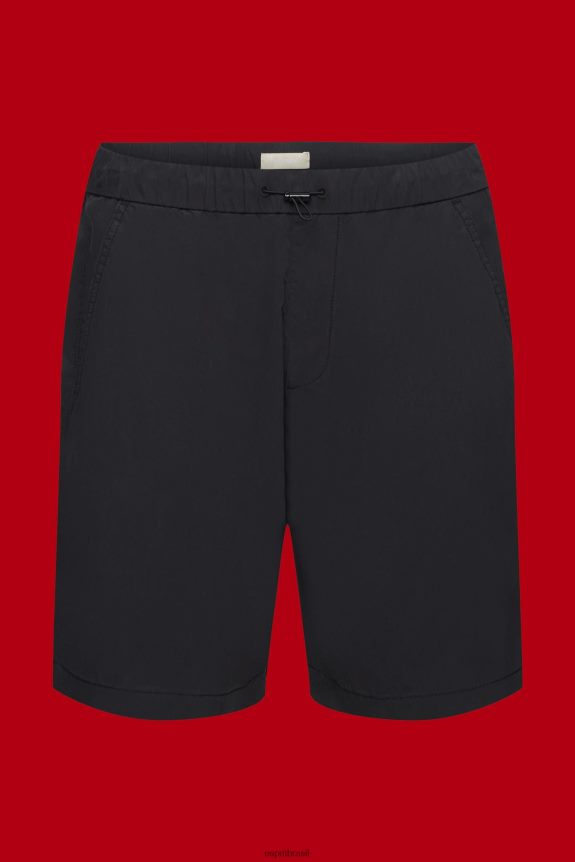shorts lavados leves homens Esprit preto shorts 82P6TP757