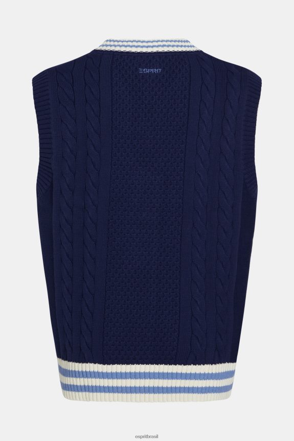 colete suéter universitário homens Esprit tinta suéteres 82P6TP812