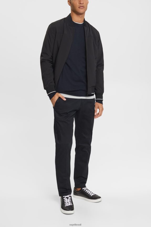 suéter de lã tricotado homens Esprit marinha suéteres 82P6TP904